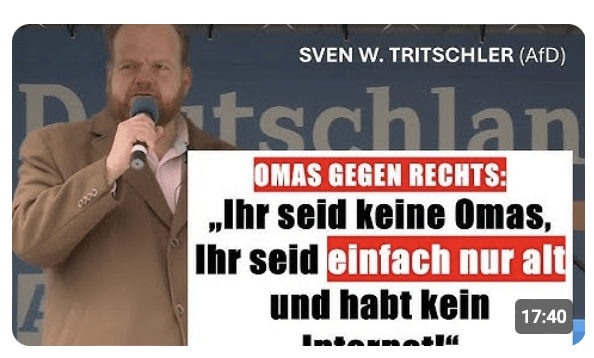 Tritschler (AfD) knöpft sich Gegendemonstranten vor