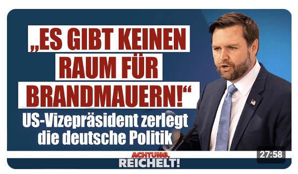 Mehr Meinungsfreiheit, weniger Brandmauer: US-Vizepräsident zerlegt deutsche Politik | AR, 17.02.25