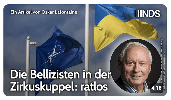 Die Bellizisten in der Zirkuskuppel: ratlos | Oskar Lafontaine | NDS