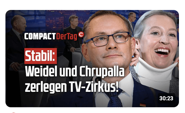 Stabil: Weidel und Chrupalla zerlegen TV-Zirkus