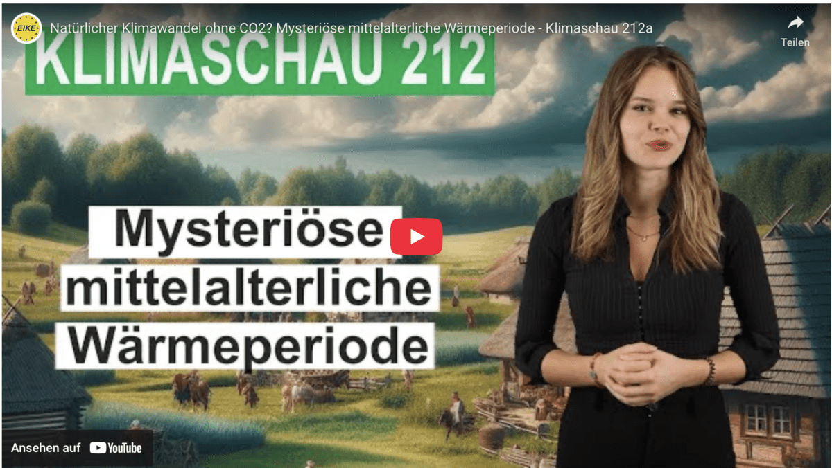 Natürlicher Klimawandel ohne CO2? Mysteriöse mittelalterliche Wärmeperiode – Klimaschau 212a