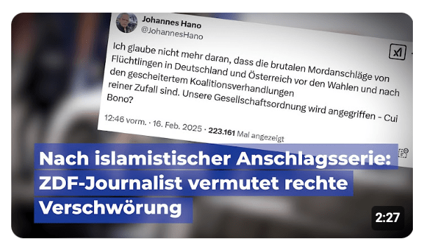 S-Terror: ZDF-Mann verstört mit rechter Verschwörungstheorie