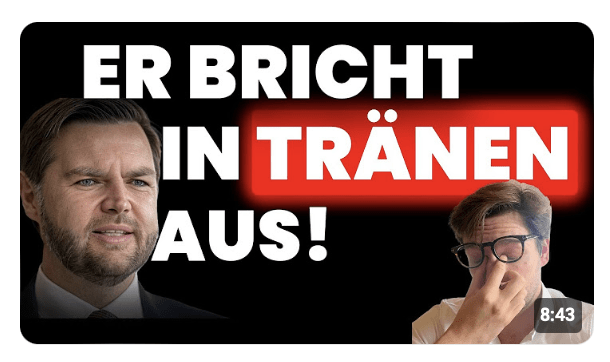 WAHNSINN: Er weint wegen JD Vance! Vorsitzender der Sicherheitskonferenz bricht in Tränen aus.