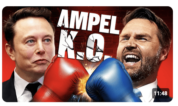 Knockout! Elon Musk und JD Vance zerlegen Bundesregierung (stehend K.O.)