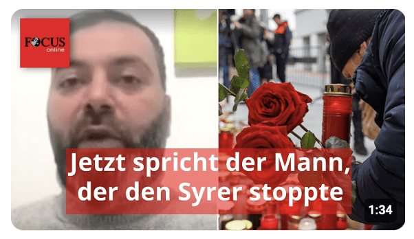 Nach tödlichem Messerangriff: Jetzt spricht der Mann, der den Syrer stoppte