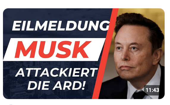 EILMELDUNG: Musk geht auf ARD los – Schockstarre bei den Altparteien!
