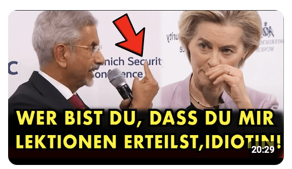 INDISCHE DIPLOMAT HAT VON DER LEYEN VOR DEN AUGEN DER GANZEN WELT BEGRABEN! ER BRAUCHTE NUR 2 MIN!