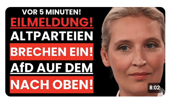 EILMELDUNG! ALTPARTEIEN ABGESTÜRZT – NACH PROGNOSE AFD VERDREIFACHT! POLITIK IN SCHOCKSTARRE!