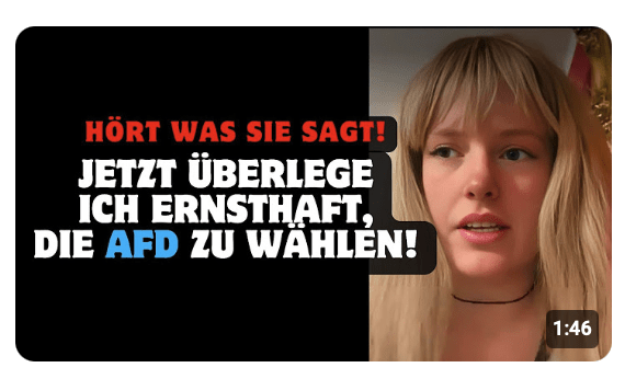 Jetzt überlege ich ernsthaft, die AFD zu wählen!