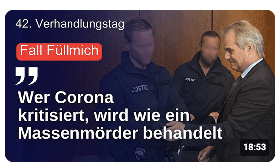 Füllmich: „Wer Corona kritisiert, wird wie ein Massenmörder behandelt“