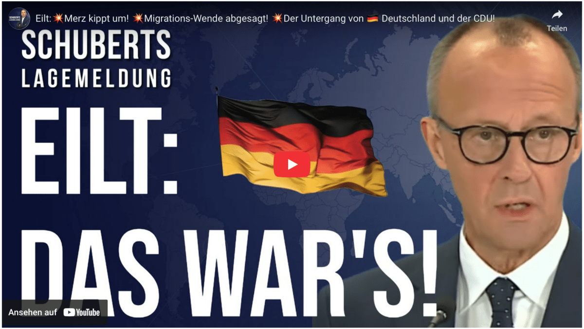 Eilt: Merz kippt um! Migrations-Wende abgesagt! Der Untergang von Deutschland und der CDU!