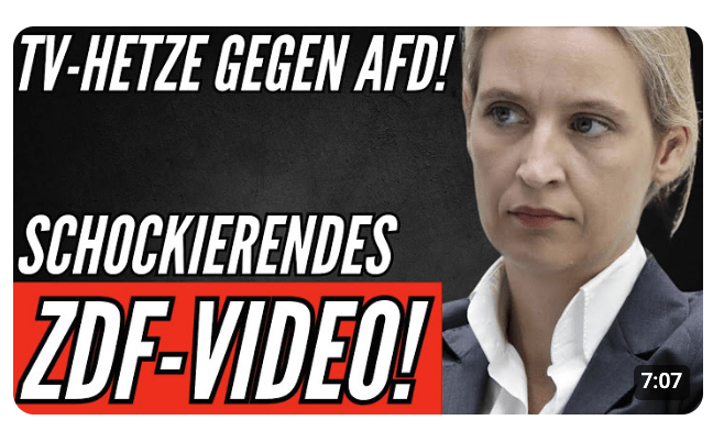 So schmutzig kämpft das ZDF gegen Alice Weidel! Die Wahrheit wird verschwiegen!