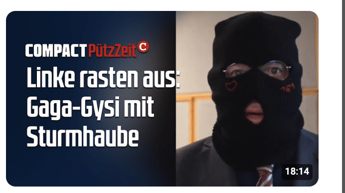 Linke rasten aus: Gaga-Gysi mit Sturmhaube!