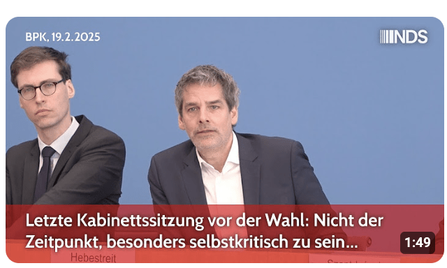 Letzte Kabinettssitzung vor der Wahl: Nicht der Zeitpunkt, besonders selbstkritisch zu sein… 
