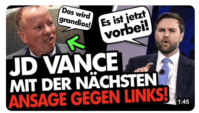 GRANDIOS! JD Vance nächste Ansage hat es in sich! Dr. Markus Krall reagiert!