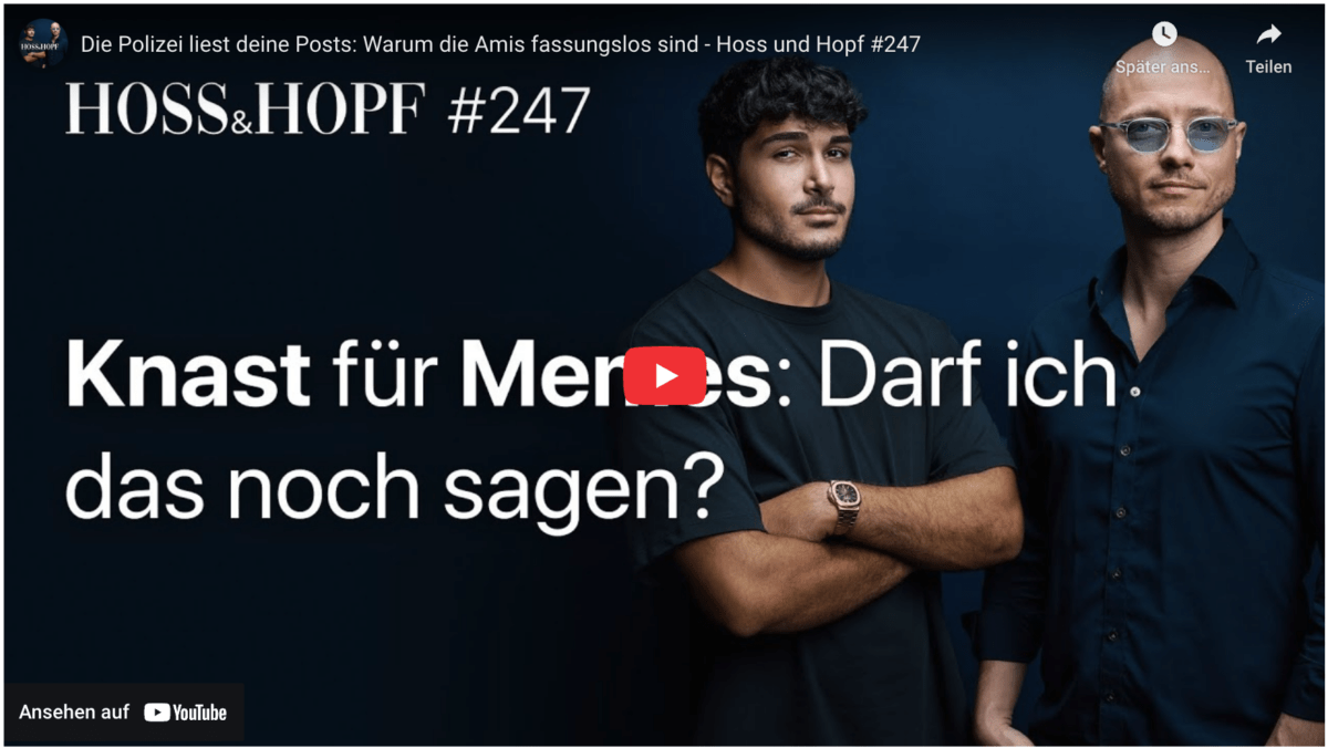 Die Polizei liest deine Posts: Warum die Amis fassungslos sind – Hoss und Hopf #247