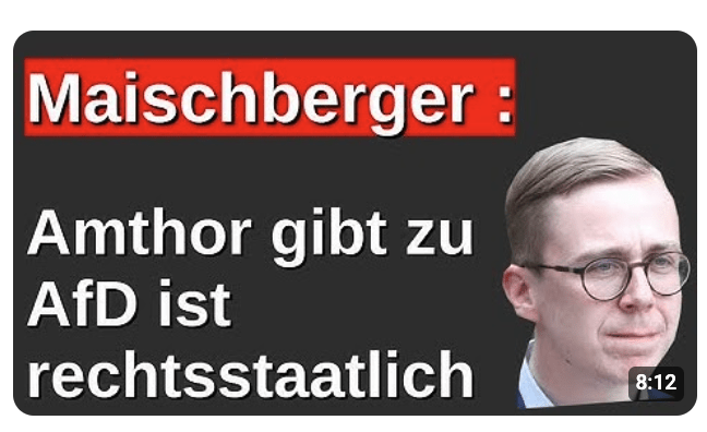 Amthor tritt als Anwalt für die AfD auf und erklärt, dass die AfD rechtsstaatliche Politik betreibt