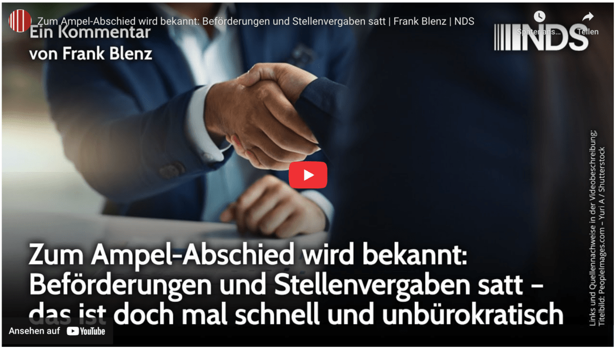 So arbeiten die Politiker für das Volk! Zum Ampel-Abschied wird bekannt: Beförderungen und Stellenvergaben satt 