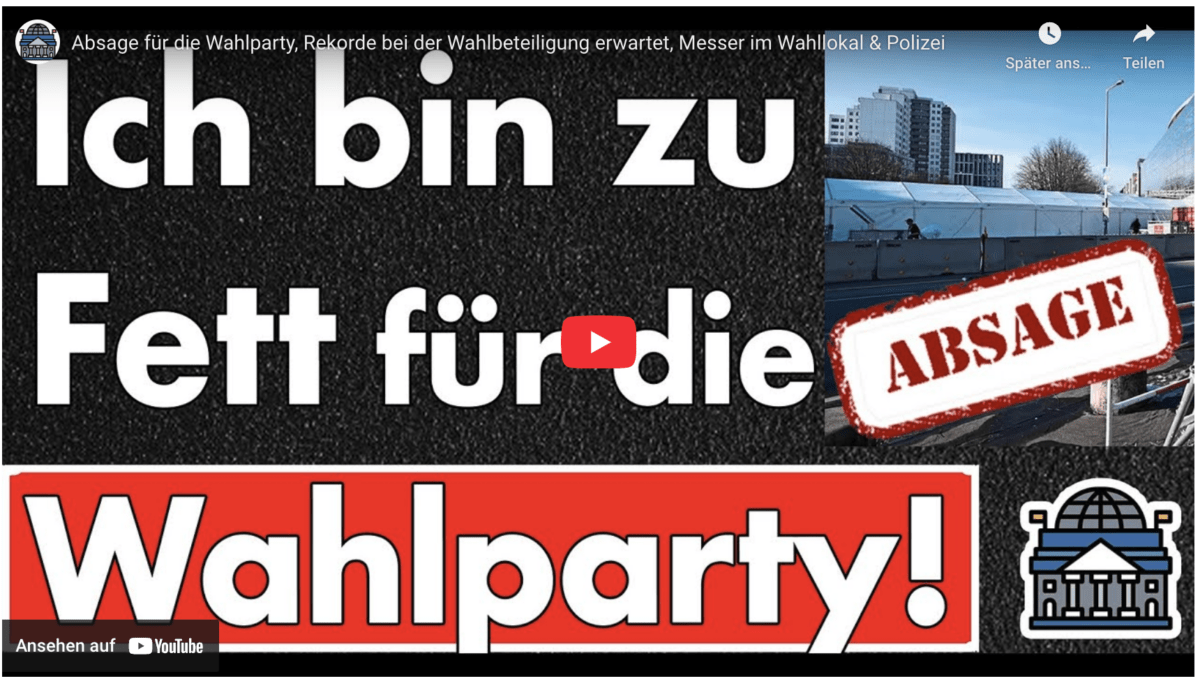 Absage für die Wahlparty, Rekorde bei der Wahlbeteiligung erwartet, Messer im Wahllokal & Polizei
