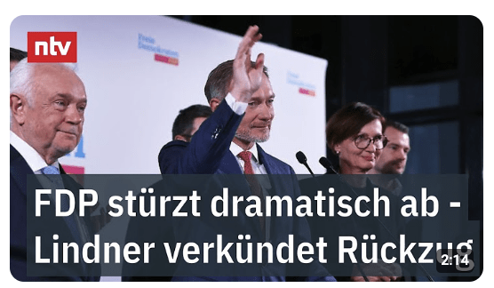 Christian Lindner gibt Rückzug aus der Politik bekannt – FDP stürzt dramatisch ab