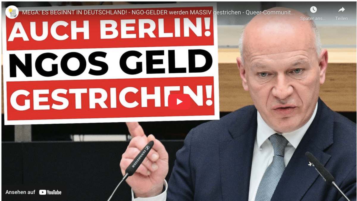MEGA: ES BEGINNT IN DEUTSCHLAND! – NGO-GELDER werden MASSIV gestrichen – Queer-Community in PANIK!