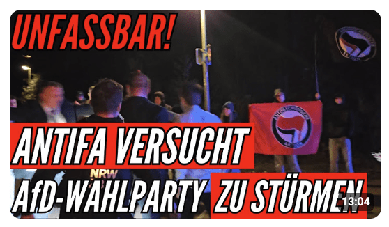 EILT: AfD Wahlparty NRW ESKALIERT Antifa versucht AfD Wahlparty zu stürmen
