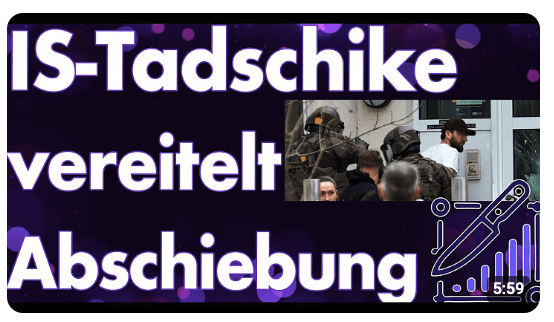 IS-Tadschicke 2016 von der GSG9 verhaftet – 5 Jahre im Knast – stoppt Abschiebung mit Cuttermesser!