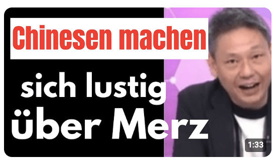 CHINESEN machen sich im TV über Friedrich Merz und Deutschland lustig