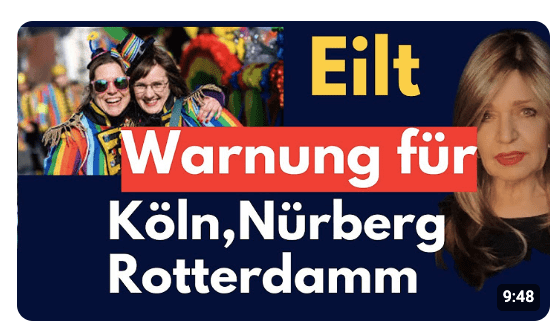 Warnung von Faesers Gästen für Karneval in Köln und Nürnberg. Massenveranstaltungen MEIDEN!