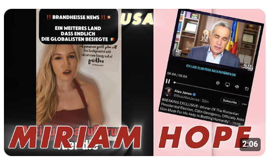 MIRIAM HOPE – Ein weiteres Land besiegt die Globalisten – Calin Georgescu 26.02.25