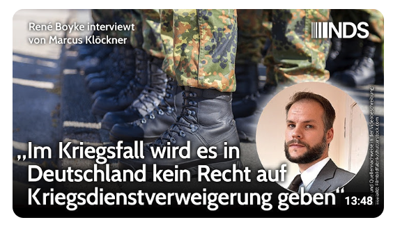 „Im Kriegsfall wird es in Deutschland kein Recht auf Kriegsdienstverweigerung geben“ 