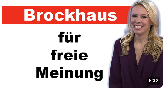 Brockhaus erklärt Herrn Deiß von der ARD die Meinungsfreiheit!