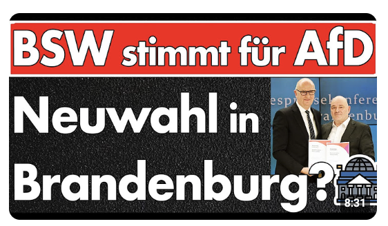 Brandmauer in Brandenburg am Ende? BSW stimmt mit AfD und will Kollegen aus Fraktion werfen.