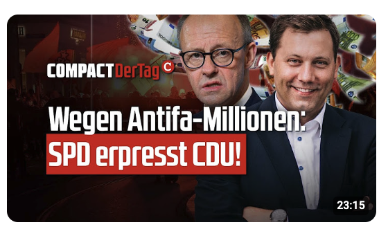 Wegen Antifa-Millionen: SPD erpresst CDU!
