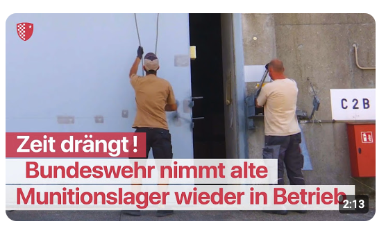 Zeit drängt: Bundeswehr nimmt alte Munitionslager wieder in Betrieb