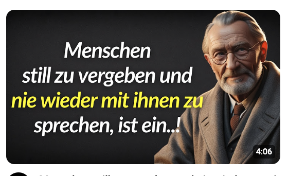 Menschen still zu vergeben und nie wieder mit ihnen zu sprechen, ist eine…