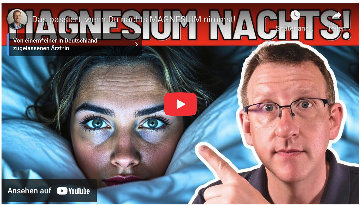 Das passiert, wenn Du nachts MAGNESIUM nimmst!
