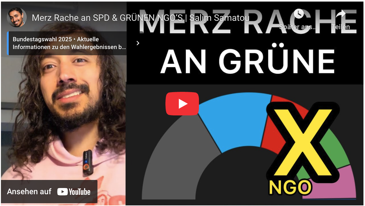 Merz Rache an SPD & GRÜNEN NGO‘S 