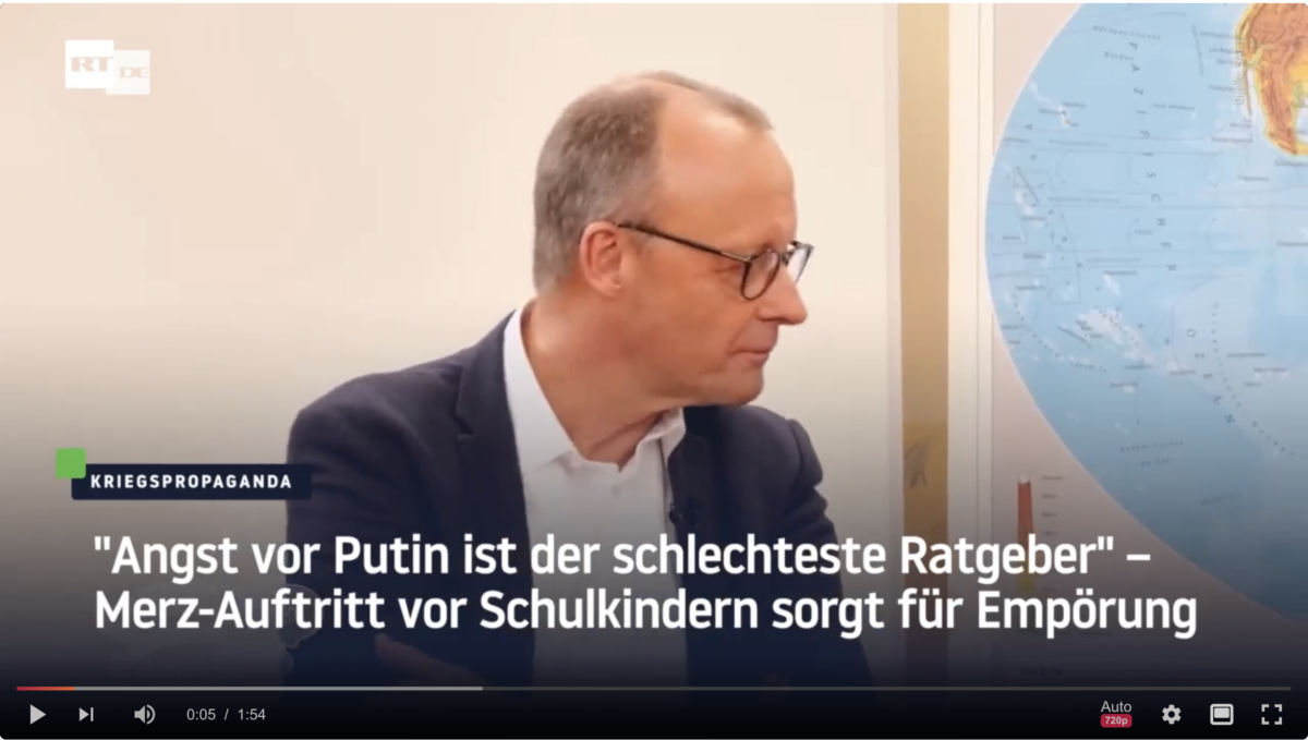 „Angst vor Putin ist der schlechteste Ratgeber“ – Merz-Auftritt vor Schulkindern sorgt für Empörung