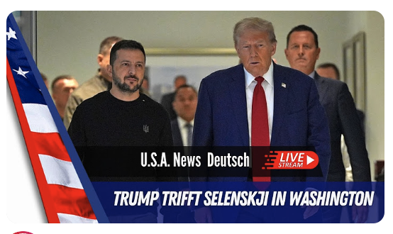 Live – Präsident Donald Trump trifft sich mit Präsident Selenskji Friedensverhandlungen. #deutsch