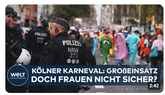 KÖLNER KARNEVAL: Trotz Großeinsatz der Polizei waren Frauen nicht sicher – Drei Vergewaltigungen!