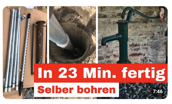 Brunnen selber bohren in 23 min – Schritt für Schritt Anleitung für unter 120 Euro“