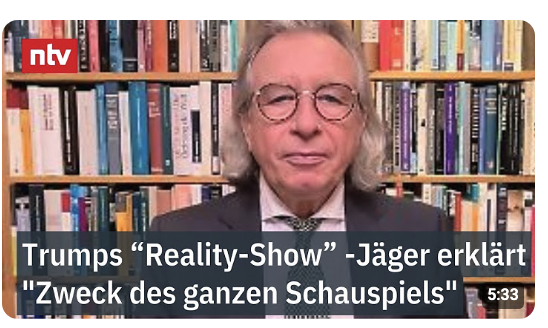 Jäger erklärt „Sinn und Zweck des ganzen Schauspiels“ – Trump-Eklat eine „Reality-Show“?