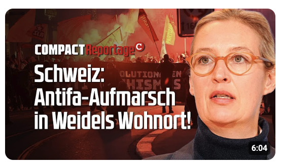 Schweiz: Antifa-Aufmarsch in Weidels Wohnort!