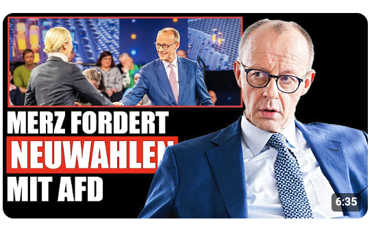 SENSATION  MERZ REIẞT BRANDMAUER MIT NEUWAHLEN NIEDER!