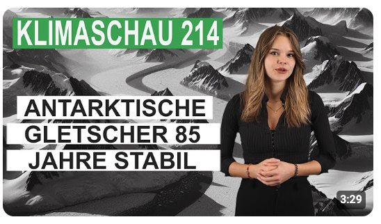 Ostantarktis: Küstengletscher seit 85 Jahren stabil! Klimaschau 214