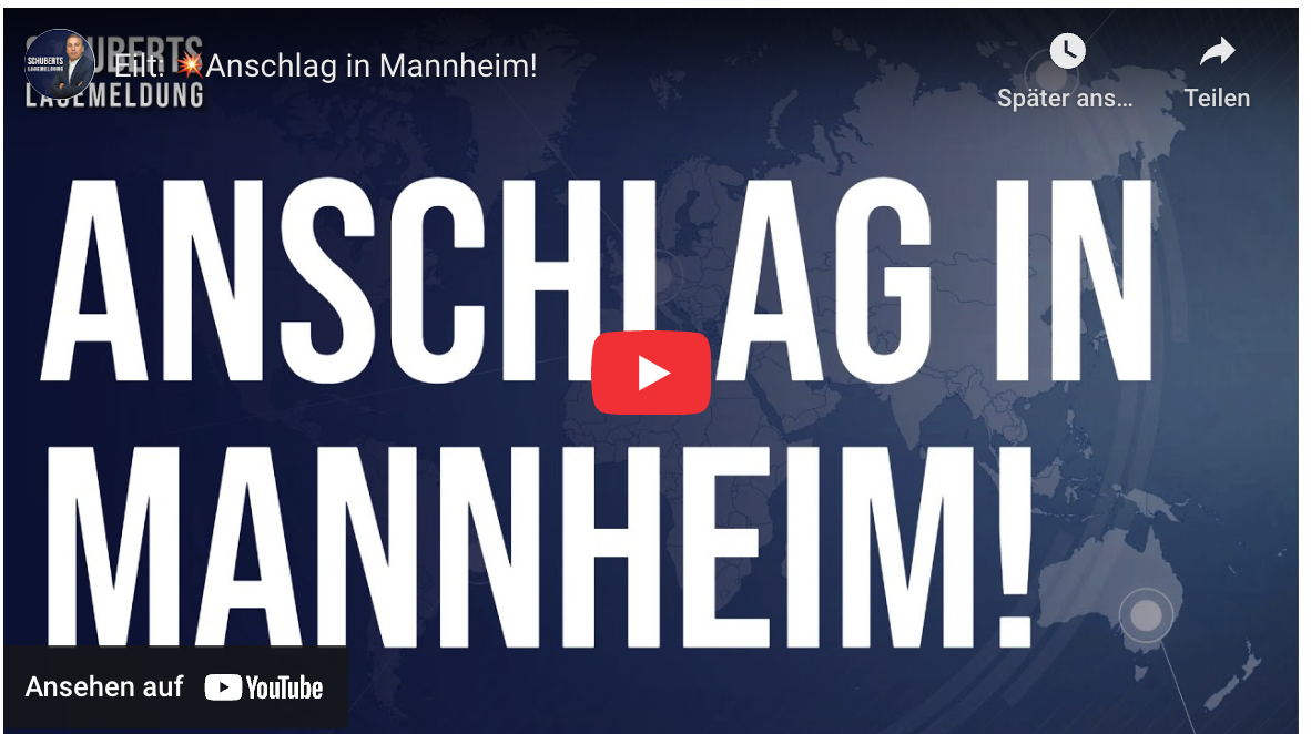 Eilt:  Anschlag in Mannheim! SUV fährt bewaffnet in Menschenmenge!