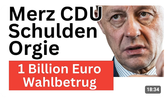 Friedrich Merz’ 1 Billion Schulden Verrat und Trump stellt Militärhilfe ein