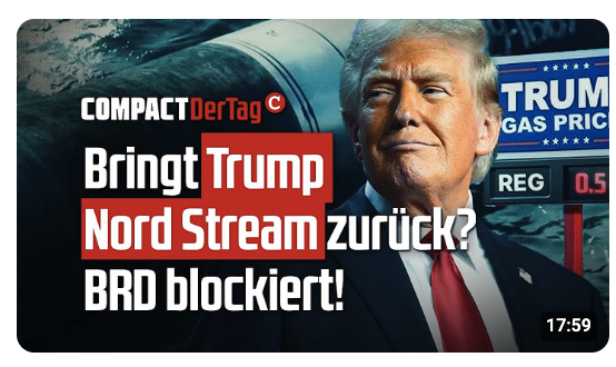 Bringt Trump Nord Stream zurück? BRD blockiert!