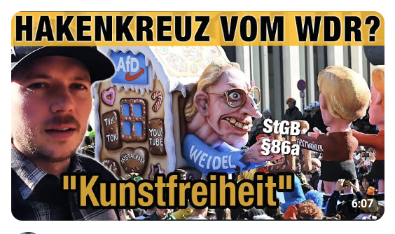 Hakenkreuz vom Rundfunkbeitrag! WDR bezahlt linksradikalen Künstler
